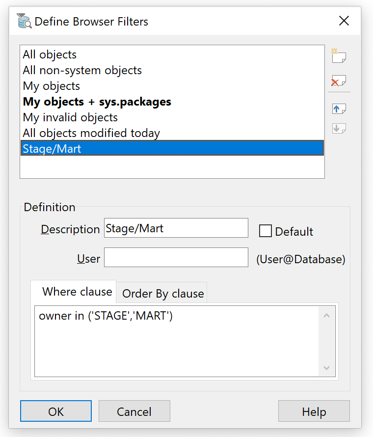 Browser filters Browser filters