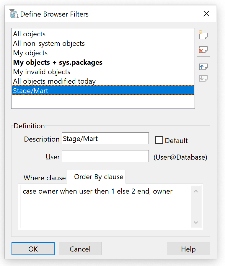 Browser filters Browser filters